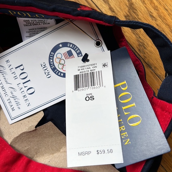 Men's Polo Ralph Lauren Navy Team USA 2020 Summer Olympics Adjustable Hat - Picture 4 of 7